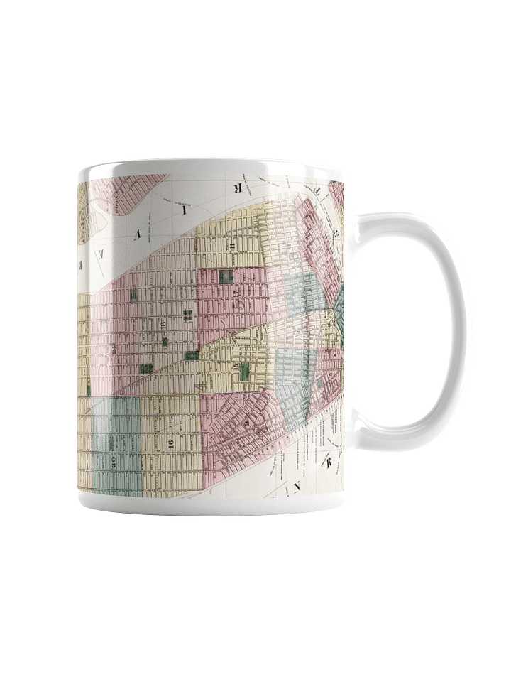 Vintage Manhattan Map White Glossy Mug product image (1)