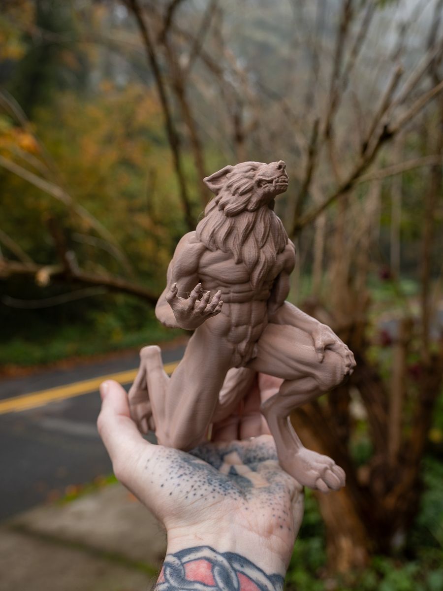 Howling Werewolf - 3D Print Files - Fabled Creatures 04 product image (1)