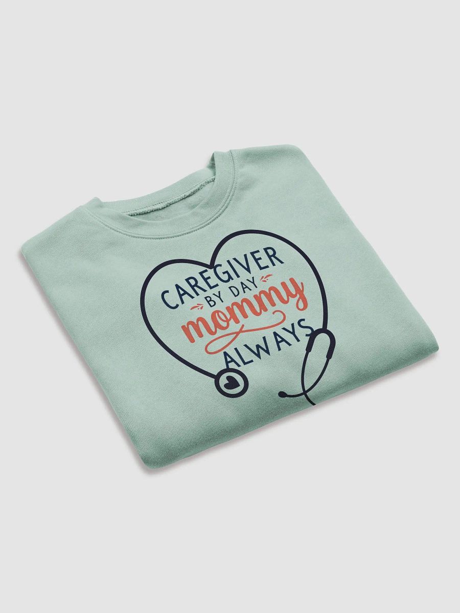 Mommy Caregiver Heart Stethoscope Crop Sweatshirt product image (14)
