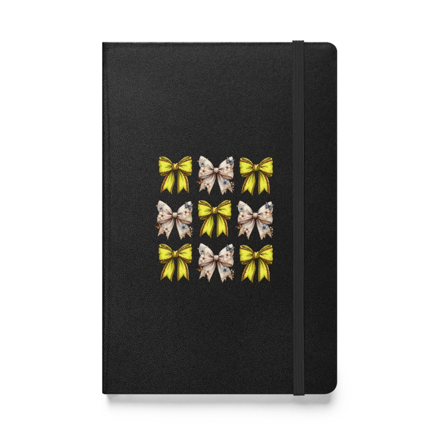 Spring Bows Softball Floral Fantasy Hardcover Notebook product image (1)