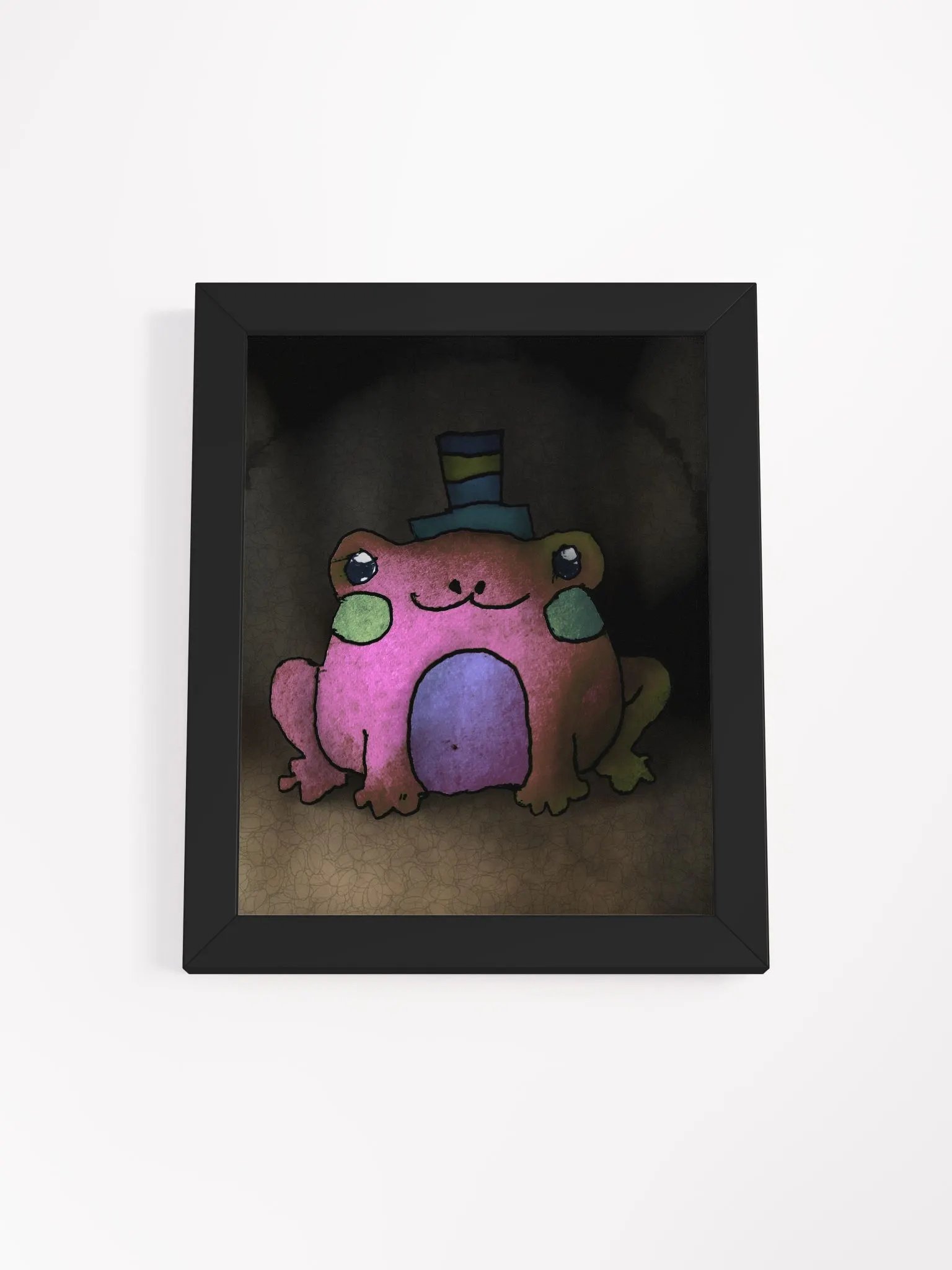 Frog With Hat Framed Matte Poster product image (1)