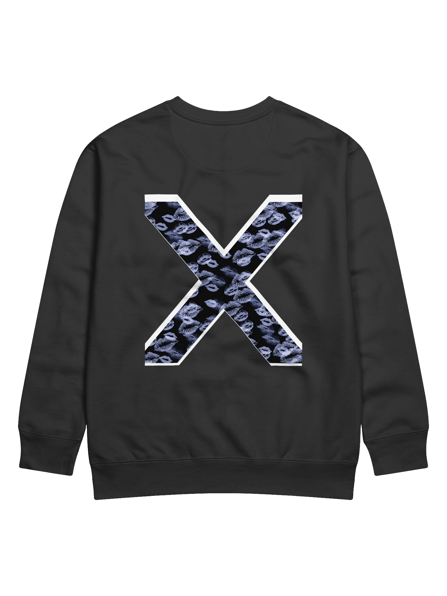 Black X Light Blue Lipstick Kisses | Crewneck product image (1)