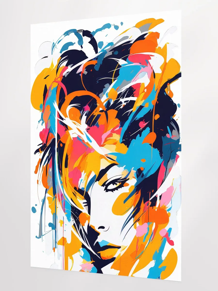 Abstract Woman v11 - Vintage Style Poster - Rocker Girl - Large 24x36 Inches product image (2)