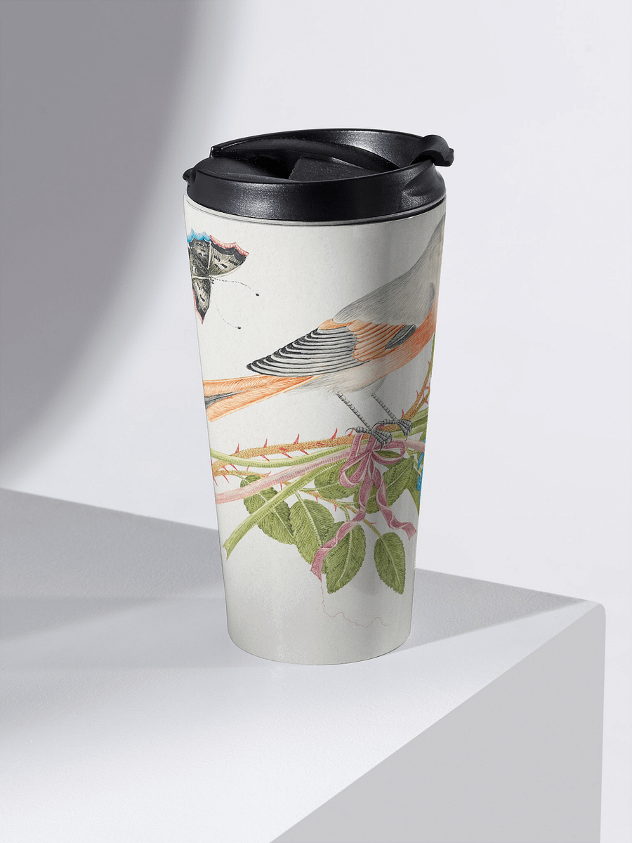 Whimsical Bird and Candy Cane Stainless Steel Travel Mug product image (2)