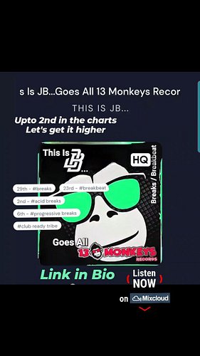 24 hours in and already at number 2. Let's get it higher in the bio via my Mixcloud. Listen - comment - Fav - Repost
