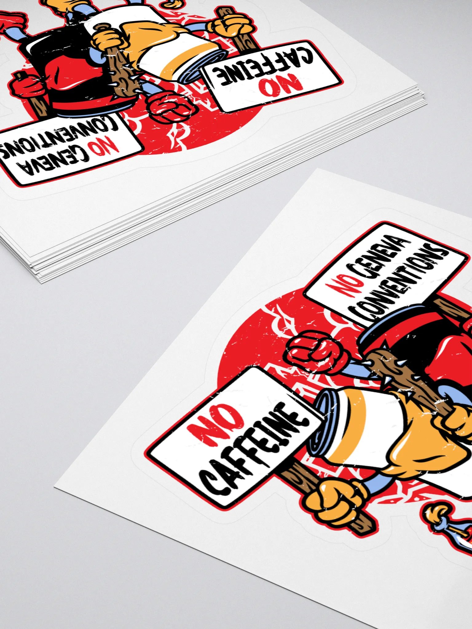 No Caffeine No Geneva Conventions Sticker product image (4)