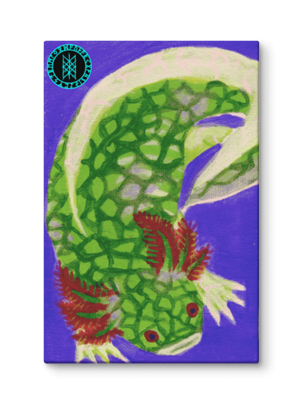 Gone Fission July Scaled Axolotl Canvas Print product image (3)