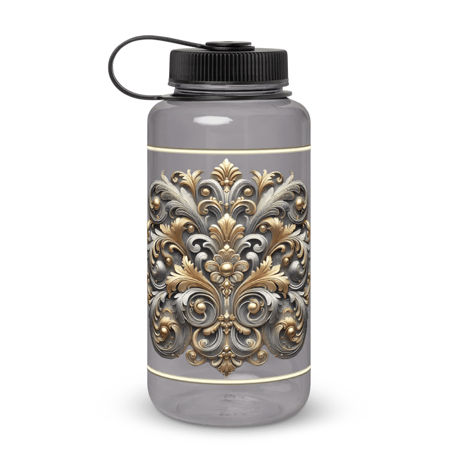 Ornate Metallic Floral Water Bottle product image (1)