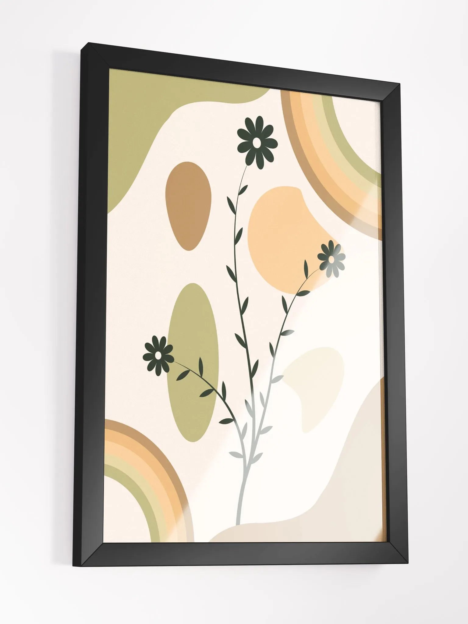 Harmonious Earthy Floral Framed Print product image (16)