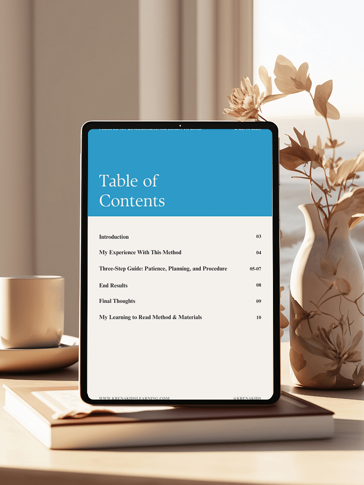 A Parents Three Step Guide: Patience, Planning, and Procedure to Early Reading Success eBook product image (2)