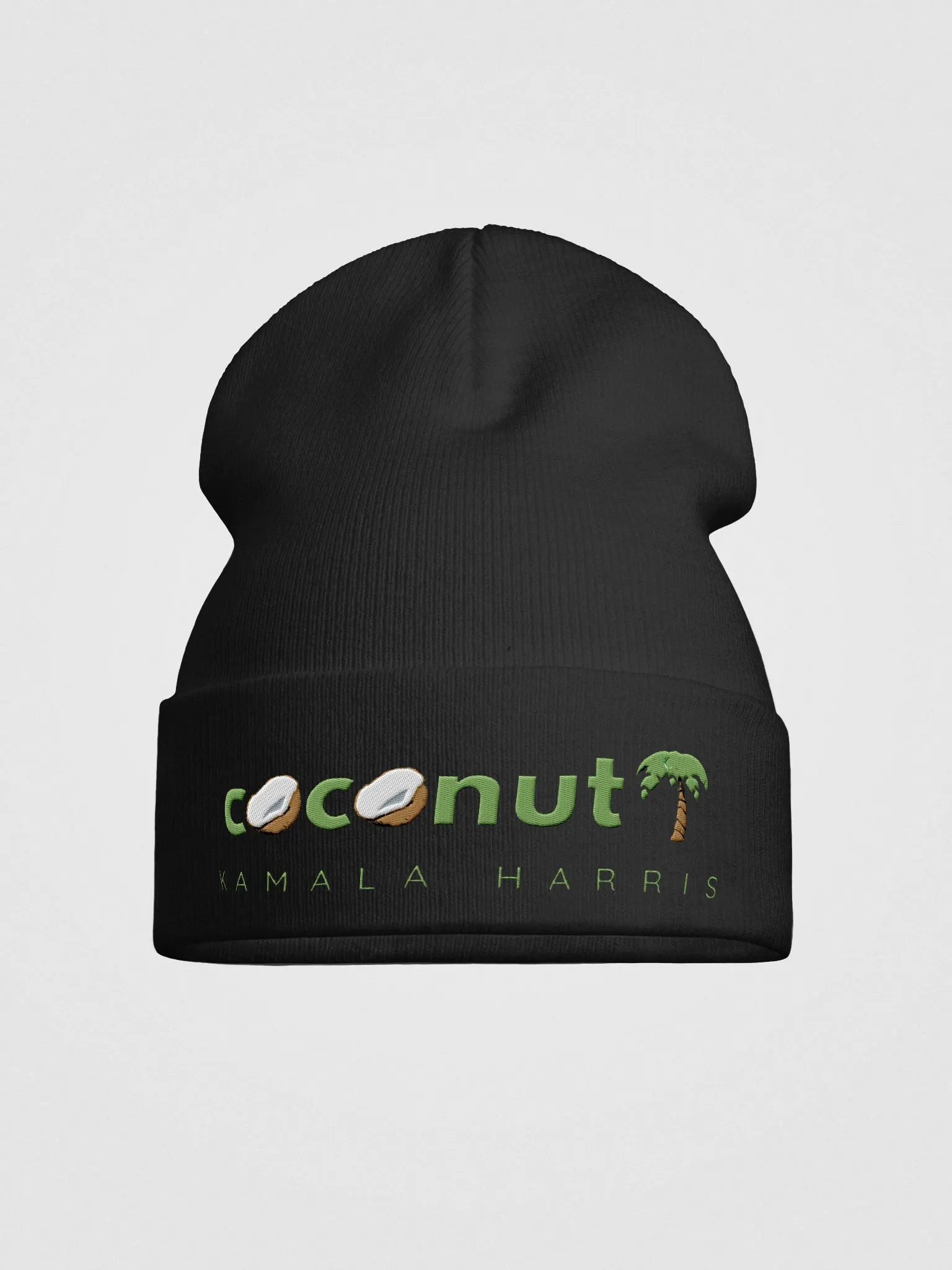 Tropical Coconut Tree Vibes Knit Beanie product image (1)
