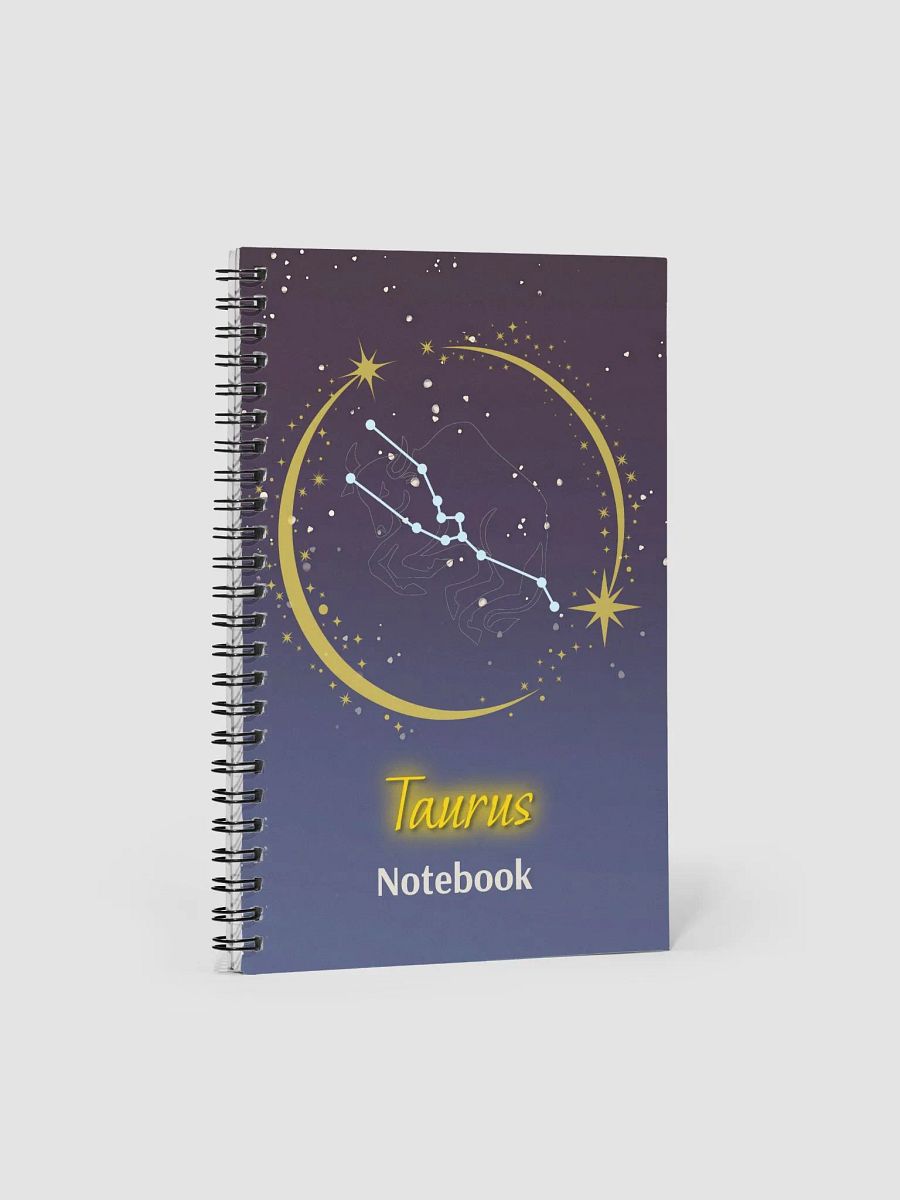 Personalized Taurus Zodiac Spiral Dotted Notebook Journal – Starry Constellation Gift for Astrology Lovers, Birthday, Valentine, Christmas, Horoscope, Celestial, Moon, Stars, Stationery, Sketching product image (1)
