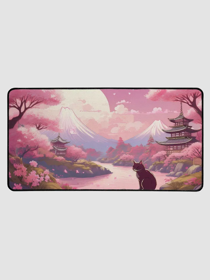 Whiskered Blossoms Large Desk Mat (15.5 x 31.5) product image (2)
