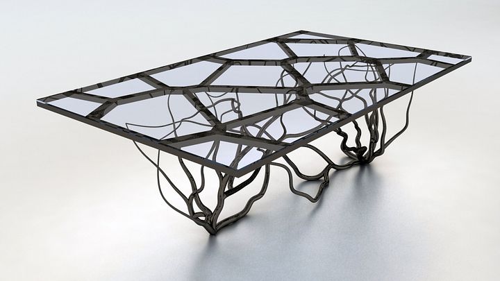 Voronoi Shortest Walk Parametric Furniture Design Grasshopper Rhino Files Download product image (1)