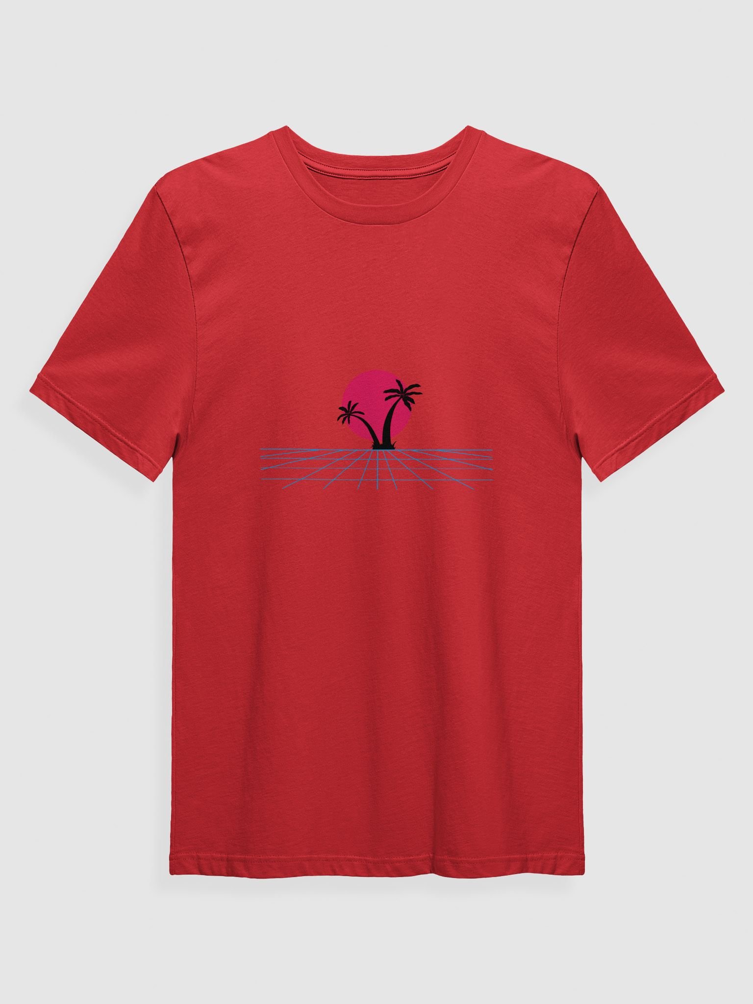 Vaporwave Sunset Grid T-Shirt product image (1)
