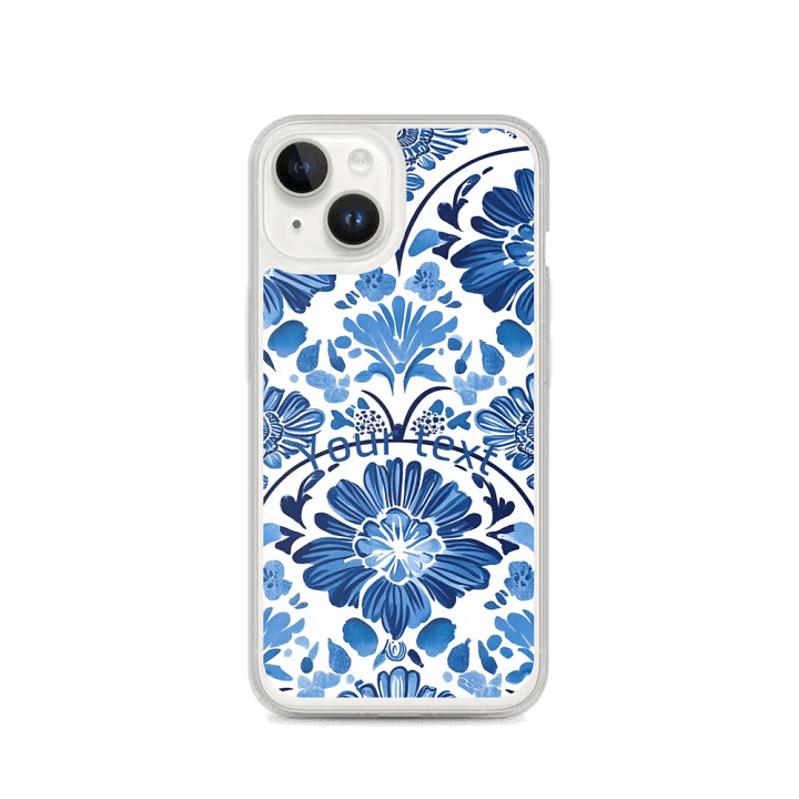 Blue Floral Symphony iPhone® MagSafe® Clear Case product image (4)