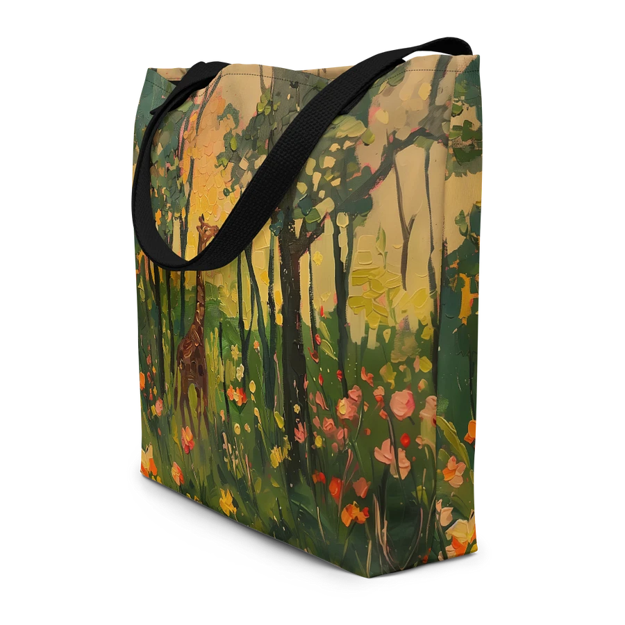Tote Bag: Giraffe in the Forest Wildlife Painting Design product image (4)