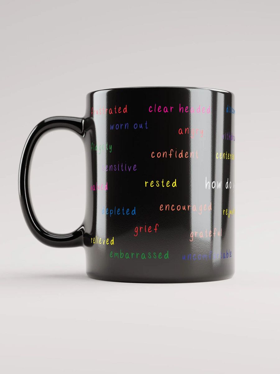 Feeling Words Mug in Black product image (1)