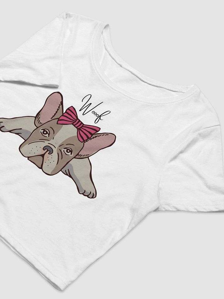Girly French Bulldog Women's Crop Tee product image (1)