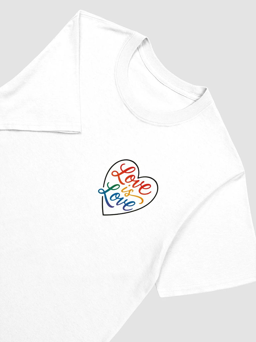 Love is Love Pride T-Shirt | LGBTQ+ Rainbow Heart Design | Equality Tee product image (39)