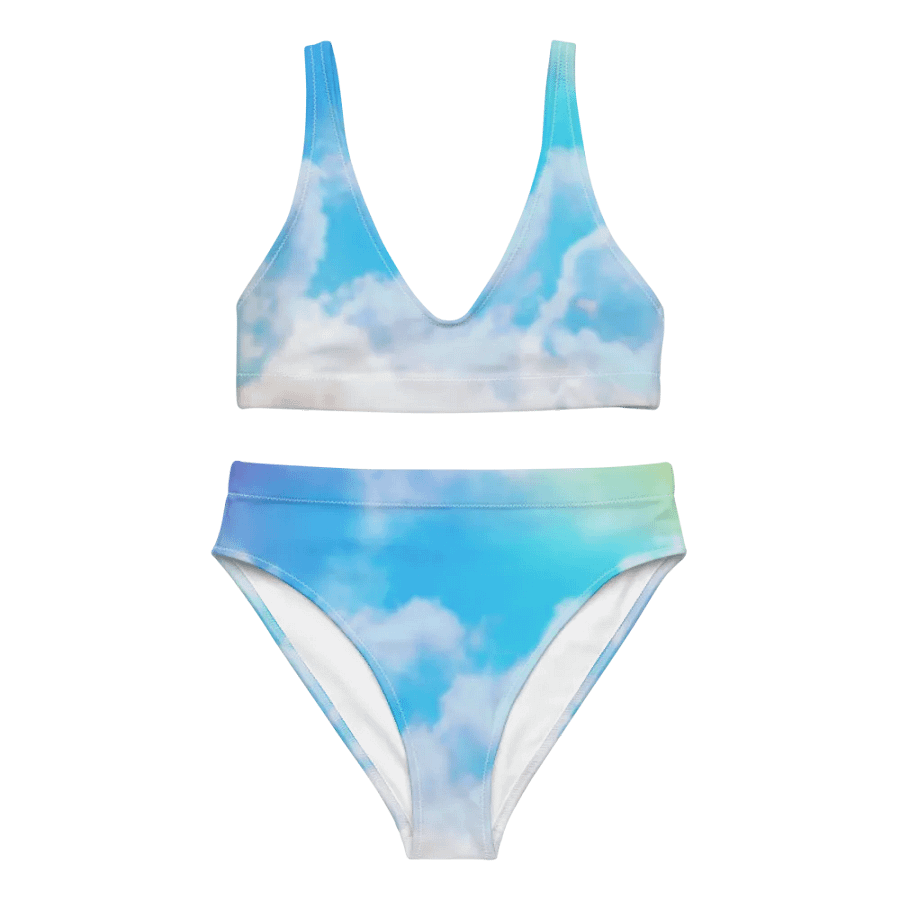 Blur cloud rainbow Design High Waisted Bikini - V6 product image (9)