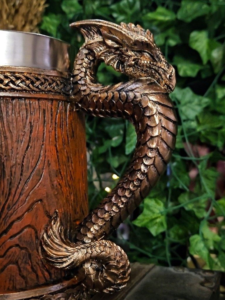 The Armored Kingdom Walnut Brown Battleborn Dragon Mug product image (3)