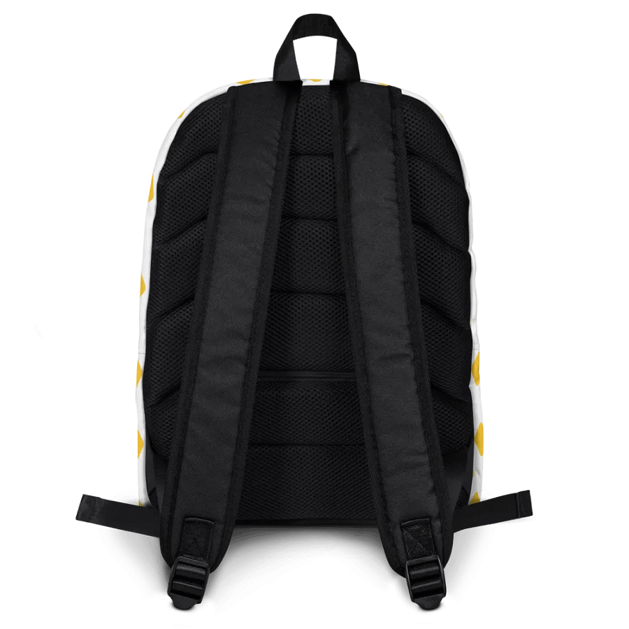 🌊 BOURNE to Backpack – Coastal Cool with BRN.2C.C.™ Vibes 🎒| Blue Logos | Retro Mod Yellow Diamonds product image (2)