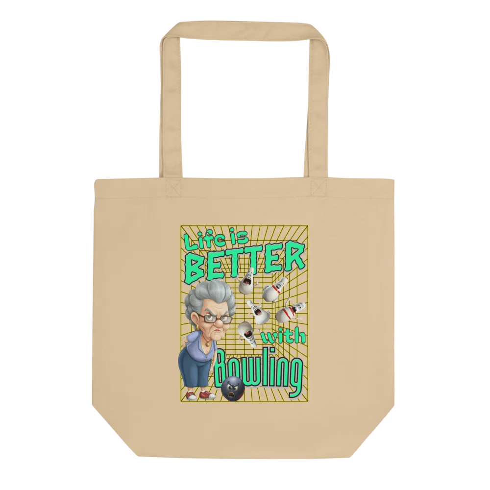 Life Is Better With Bowling Organic Cotton Tote Bag product image (1)