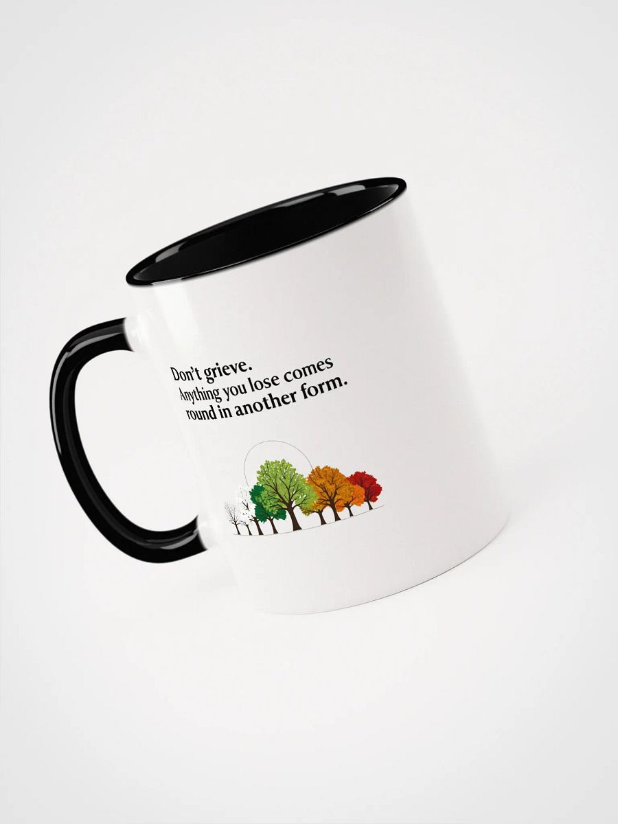 Don't grieve. Anything you lose comes round in another form - Ceramic Mug with Color Inside product image (3)