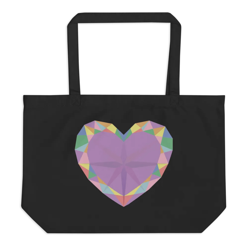 Crystal Pride Heart Cotton Tote Bag product image (3)