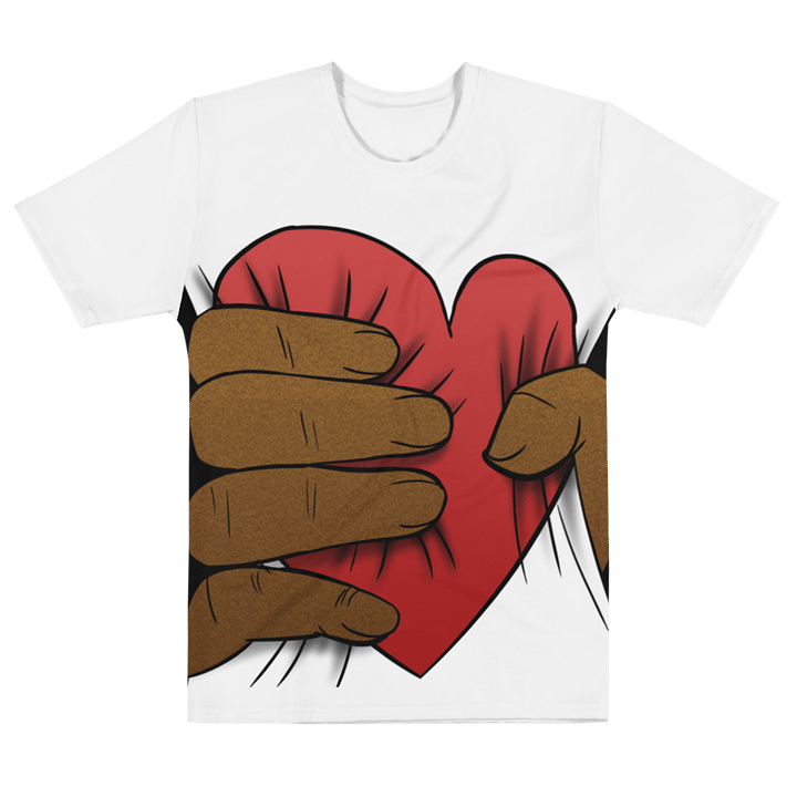 Big Heart Squeeze (white shirt / dark brown skin tone) product image (1)
