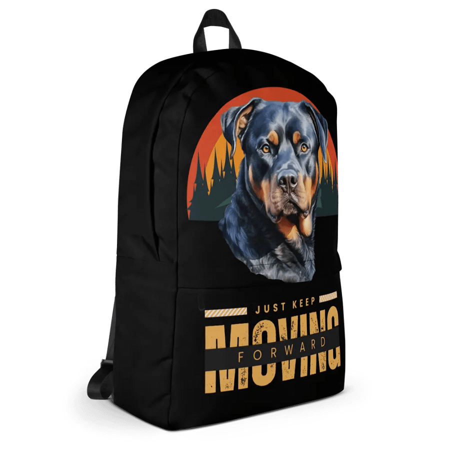 Rottweiler Keep Moving Forward All-Over Print Backpack product image (5)