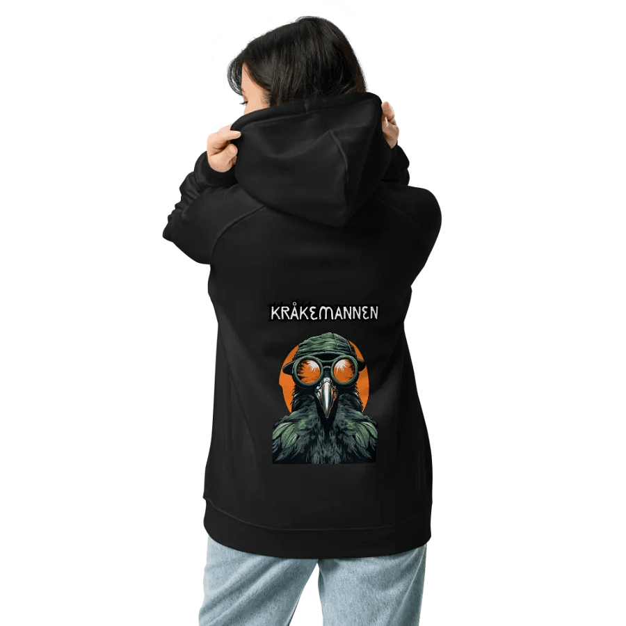 Unisex Eco Raglan Hoodie 🖤 THE NORWEGIAN CROW MAN product image (10)