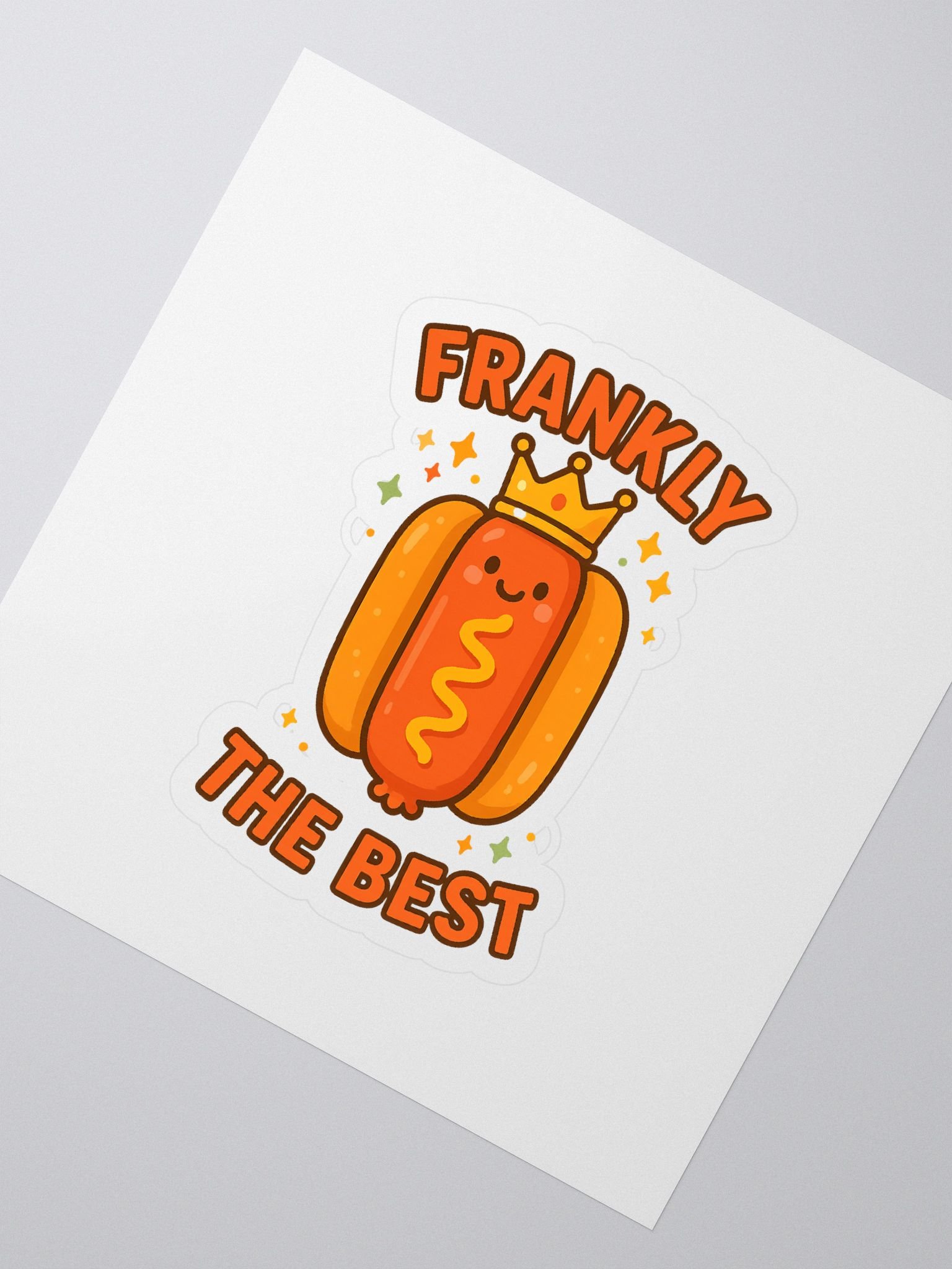 Frankly the Best – Cute Hotdog Crown Sticker 🌭👑 product image (2)