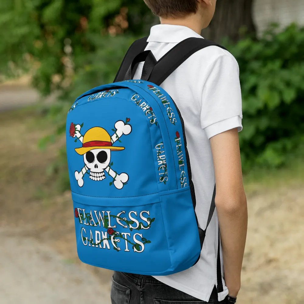Flawless Garnets ONE PIECE Backpack Design 2 Blue product image (6)
