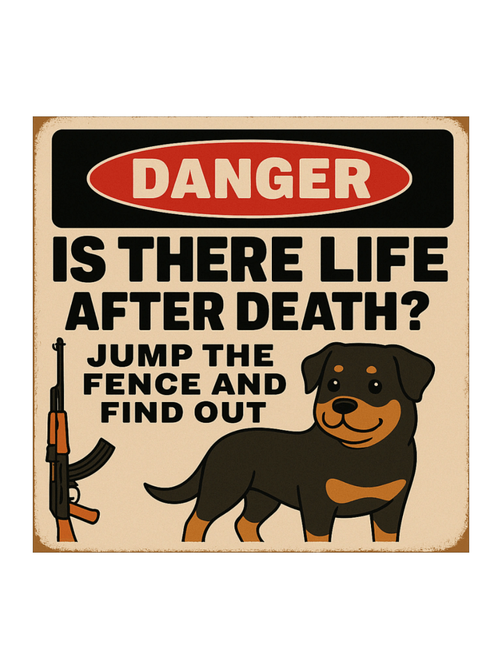 Rottweiler Warning Kiss Cut Stickers product image (1)