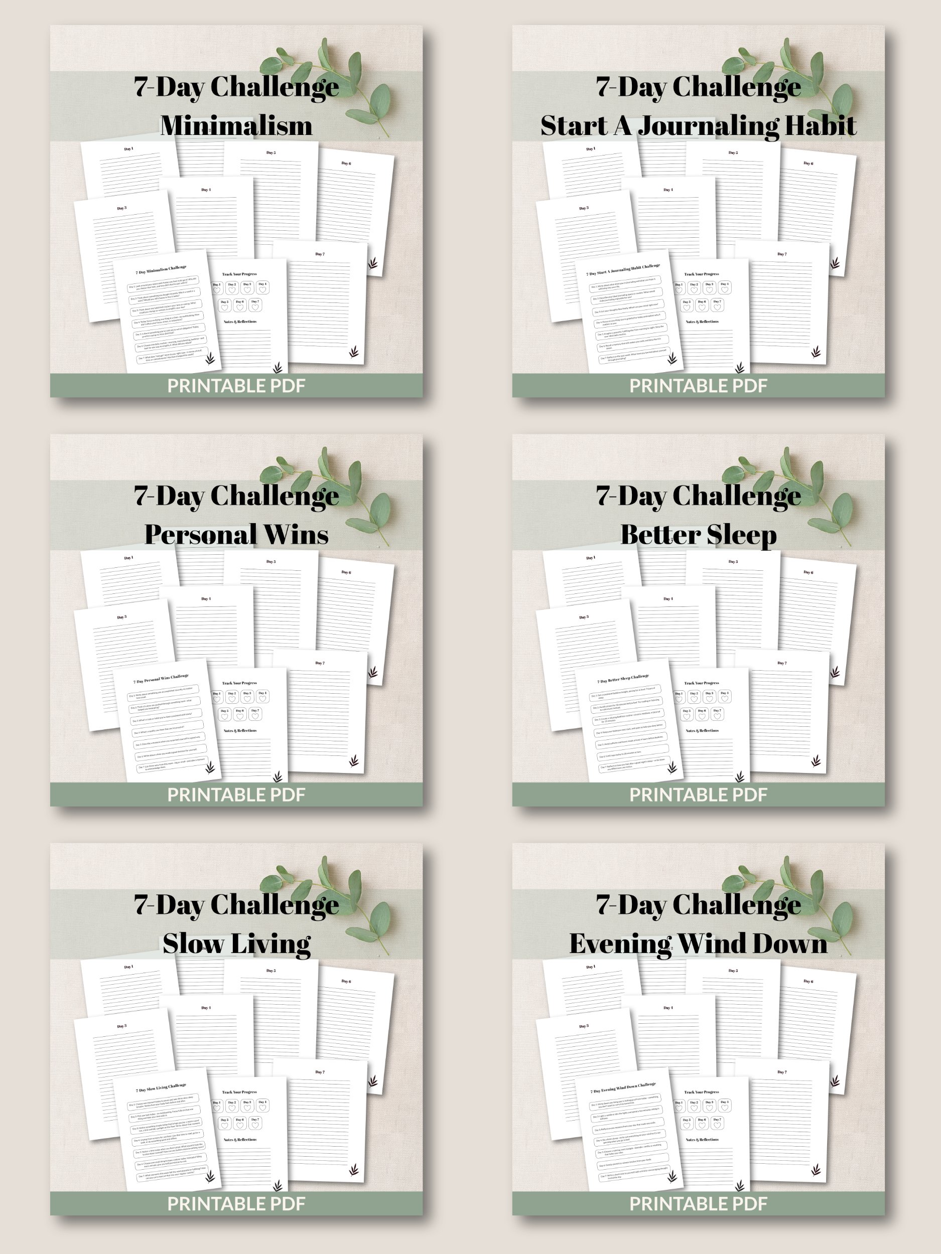 25 Printable 7-Day Challenges Mega Bundle product image (6)
