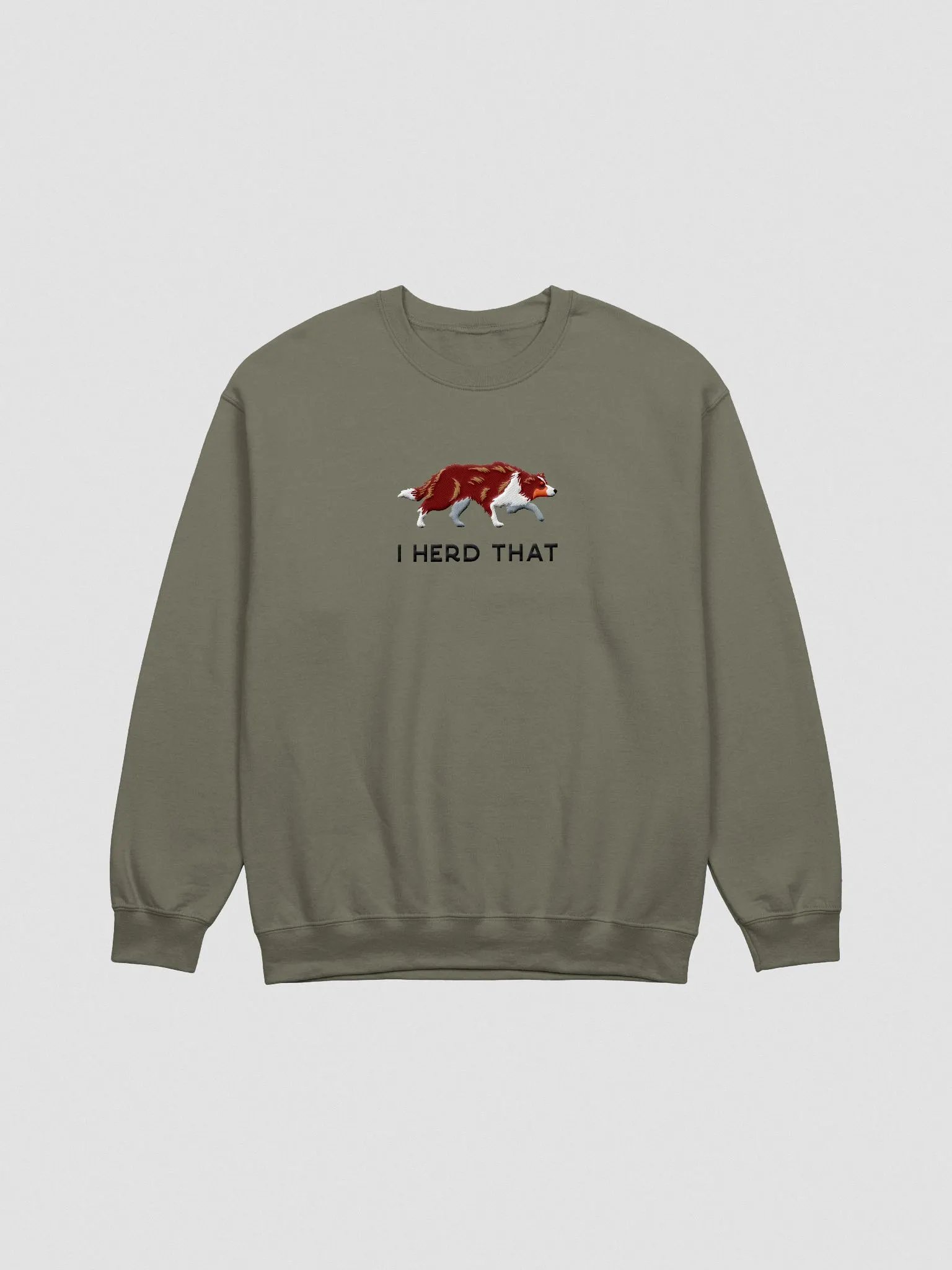 I Herd That Sweatshirt (Embroidered) of a Border Collie(Red Tricolor) product image (4)