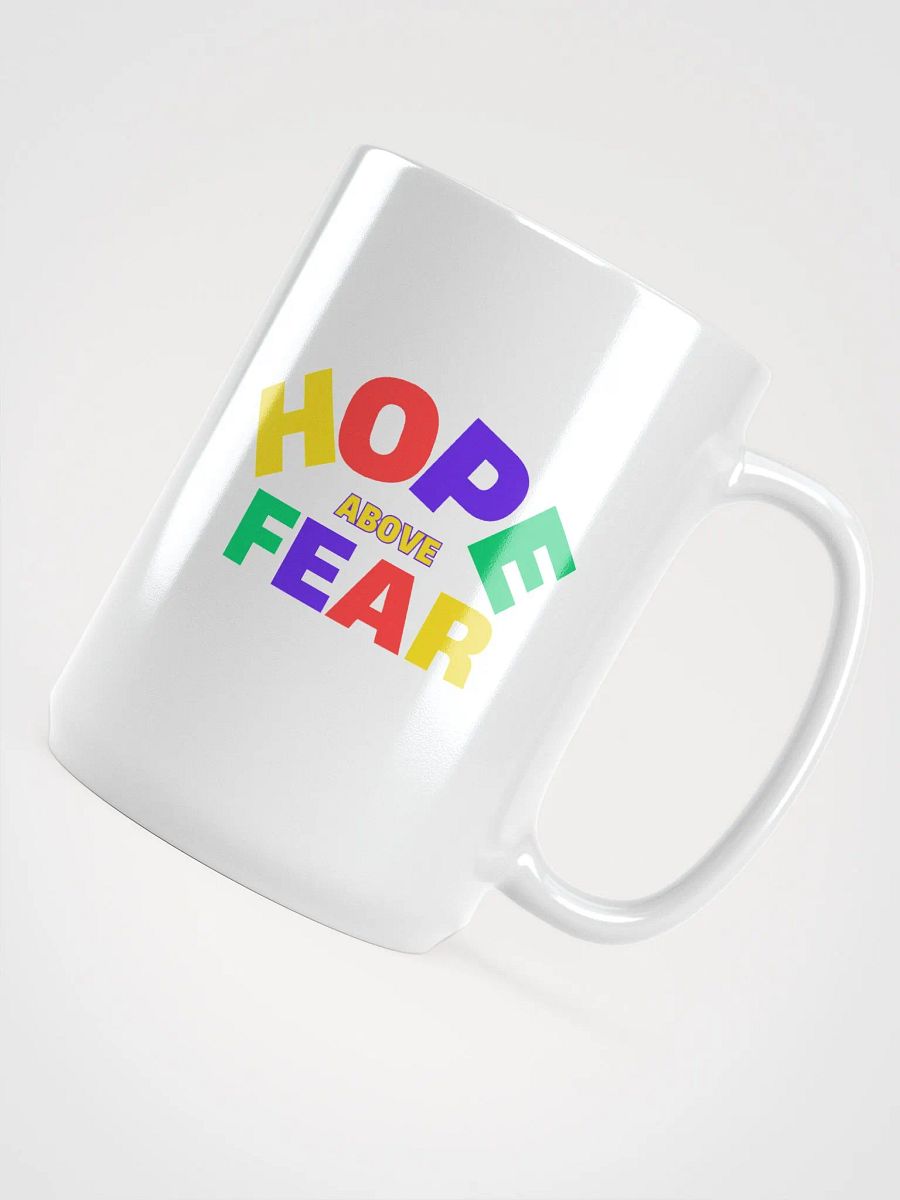 HOPE & FEAR Above White Glossy Mug product image (4)