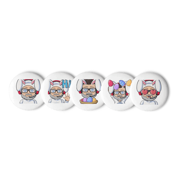 Easter Ricky Pin Buttons product image (2)