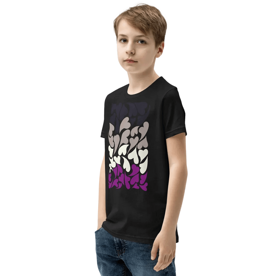 Nestled PRIDE Asexual T-shirt (Youth) product image (7)