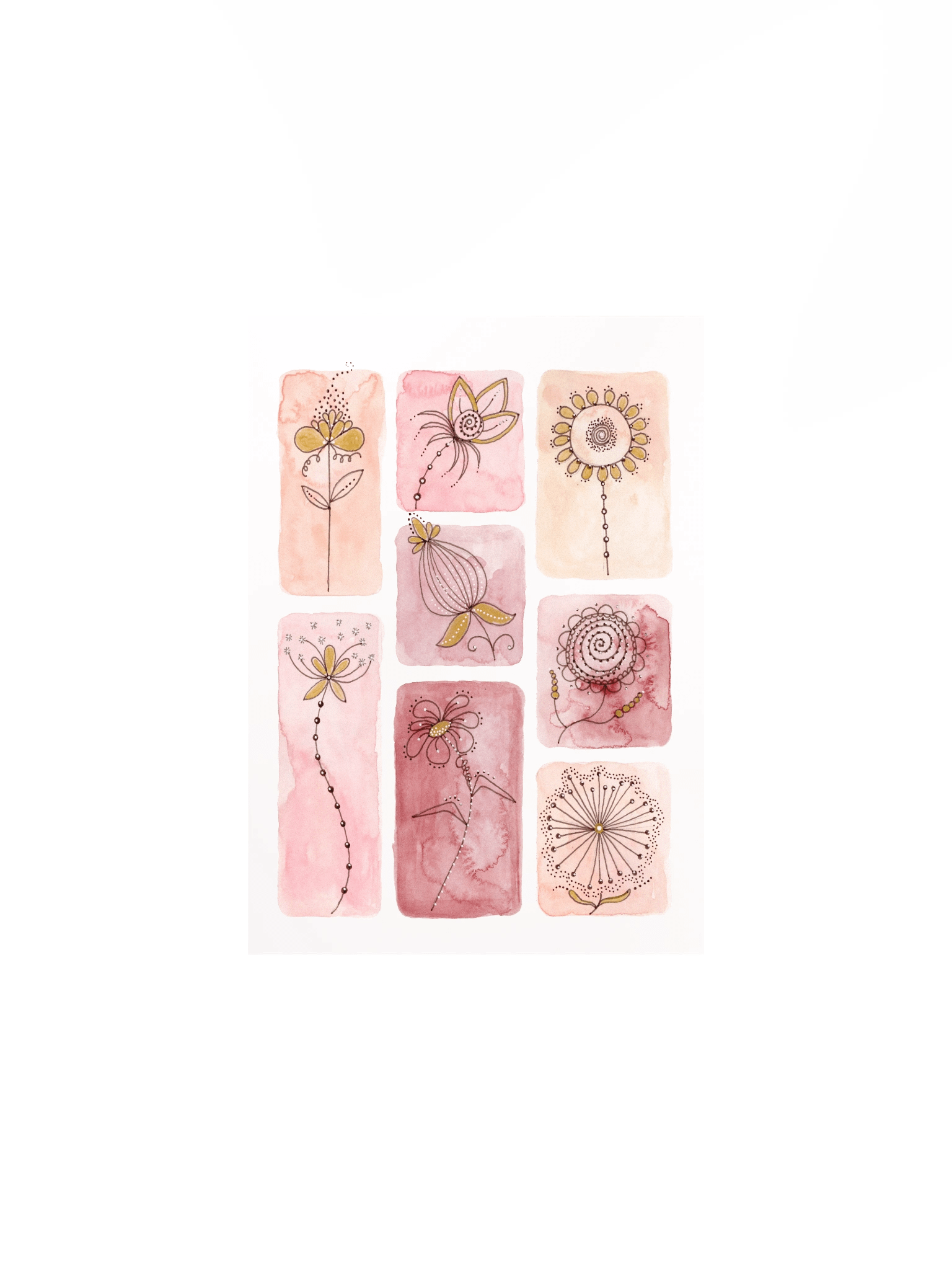 Whimsical Flower Doodle Poster 1 product image (5)