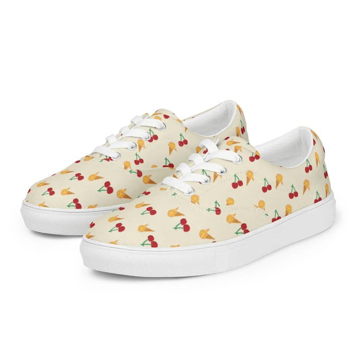 Cherry Chiller Lace-Up Canvas Shoes product image (2)