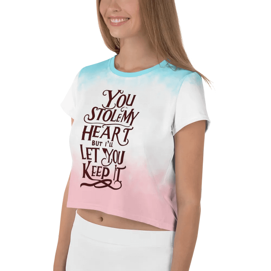Valentine all over print crop tee product image (3)