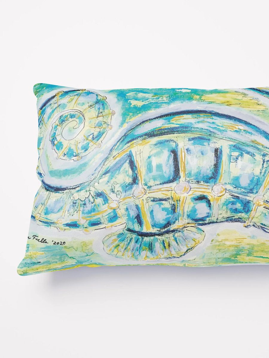 Painted Seahorse Pillow | by Monique Faella Designs™ | All-Over Print Pillow | Classic Comfort | Machine-Washable | Hidden Zipper | 100% Polyester | product image (4)