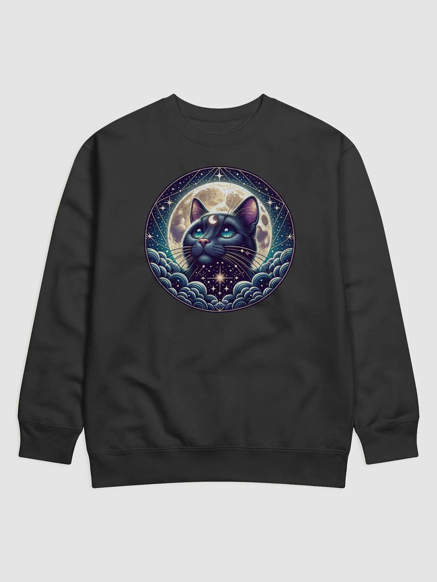 Mystical Stargazing Cat with Celestial Moon and Stars product image (1)