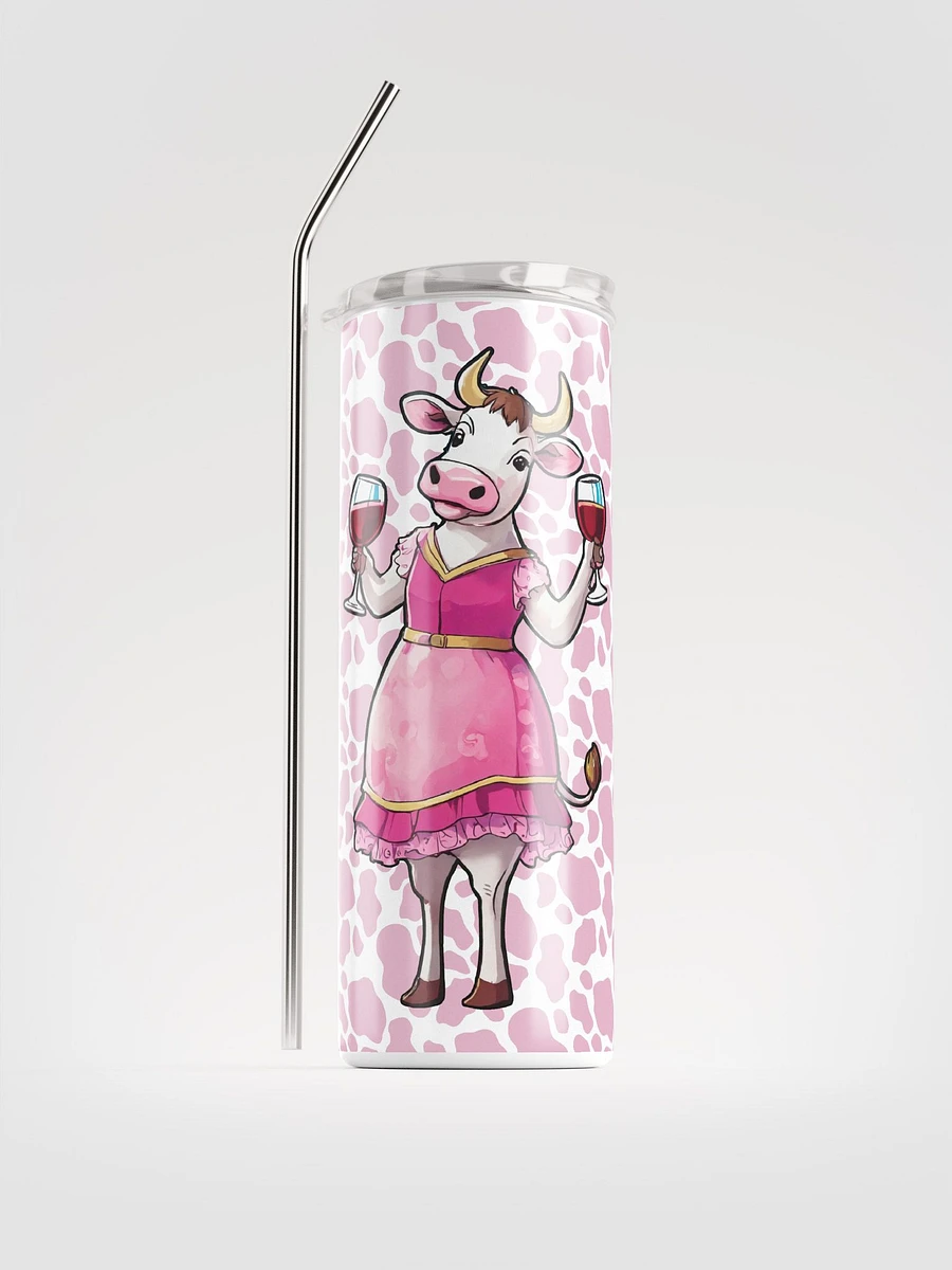 Tipsy on Wine Cow Tumbler product image (1)