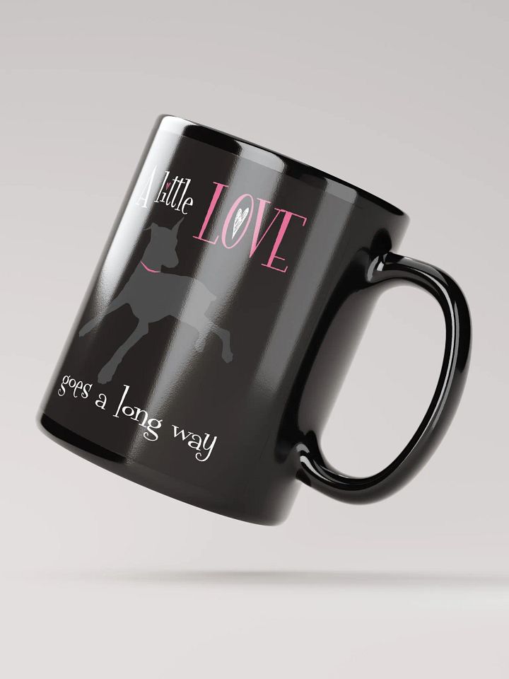 A little Love goes a long way, black glossy Mug product image (3)