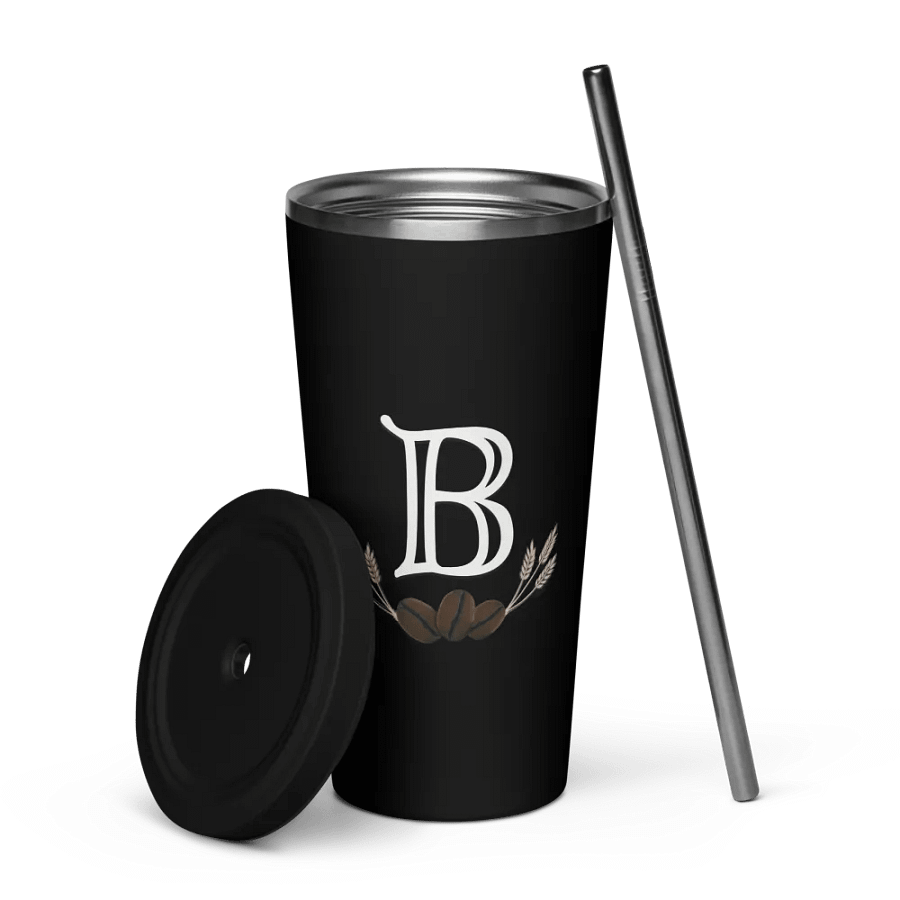 Bean and Barrel Logo Insulated Tumbler with Straw product image (8)