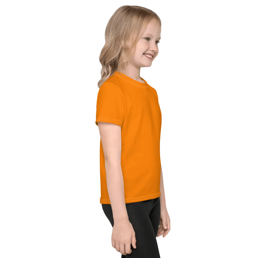 Kids Plain Color Orange T-Shirt product image (4)